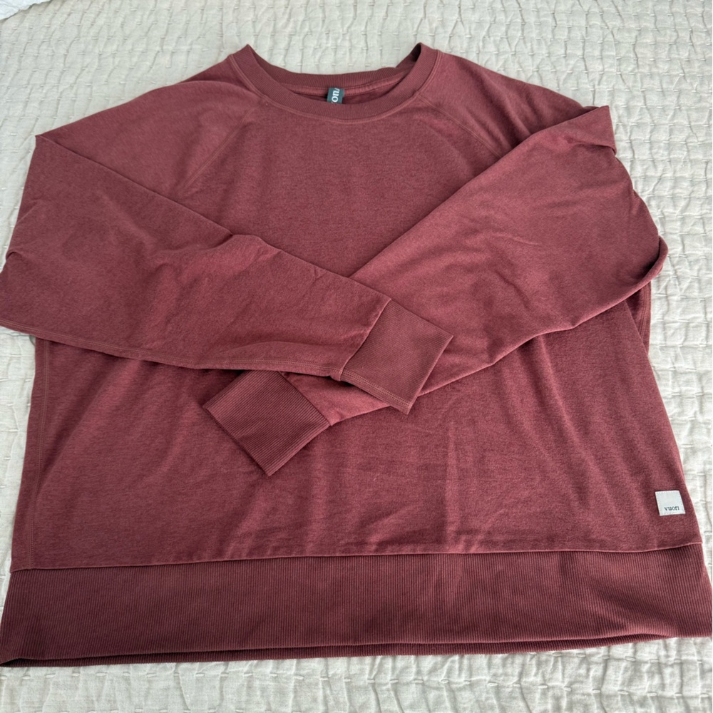 Vuori Women's Top in Dusty Rose Red Halo Crew